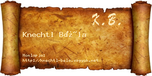 Knechtl Béla névjegykártya